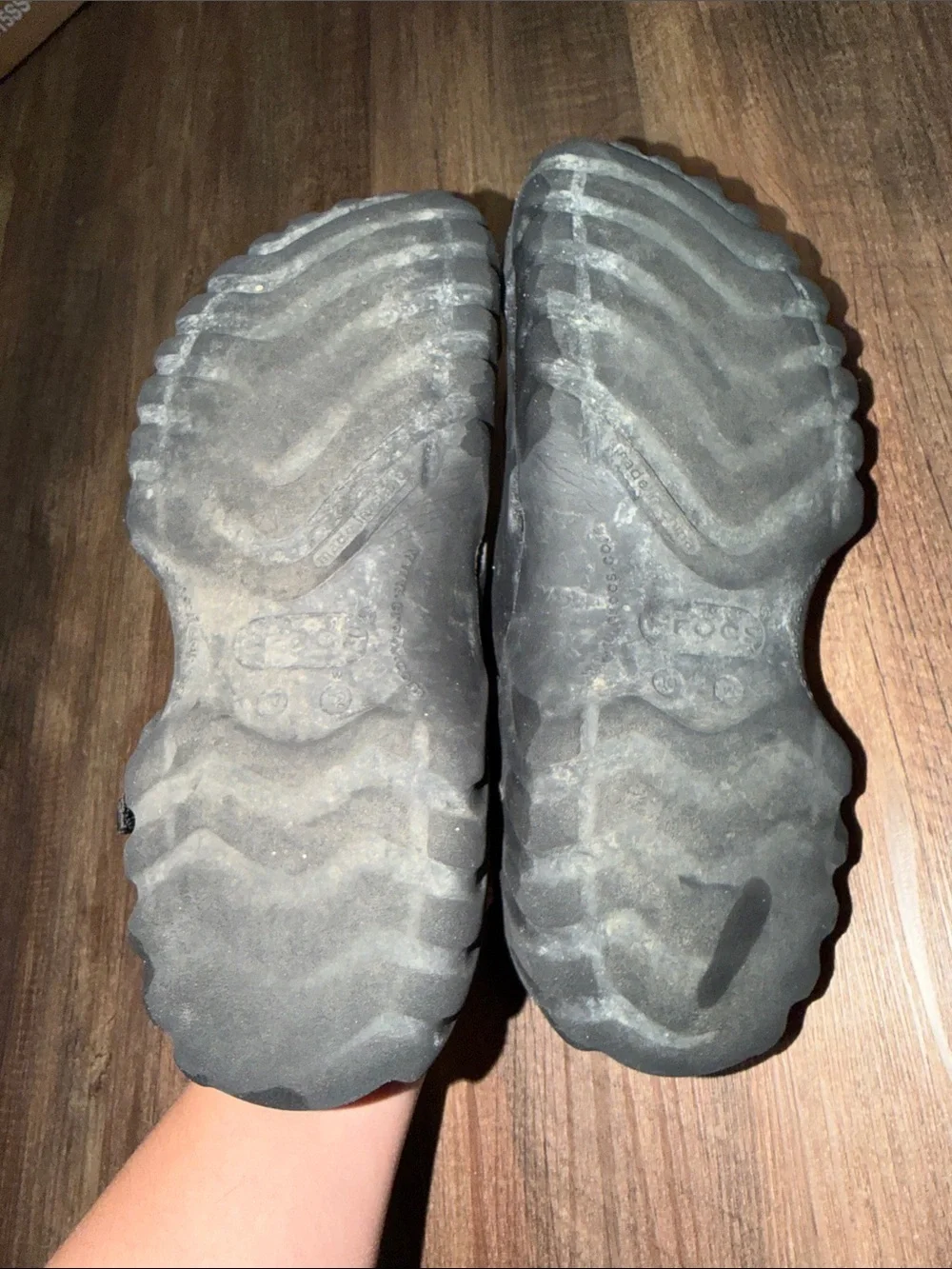 Mens crocs off road sports clog black size M10/W12